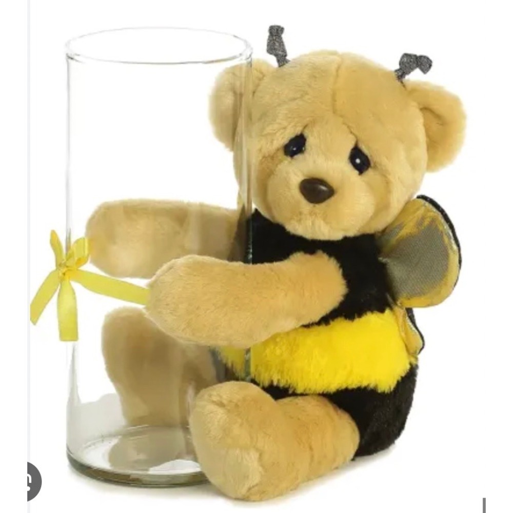 Aurora World Bumblebee Teddy Bear Plush Stuffed Animal Bee Costume Yellow Black